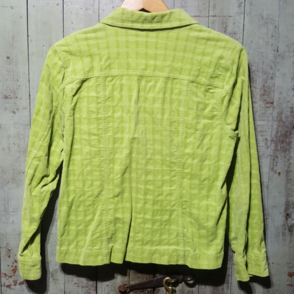 Christopher & Banks lime green corduroy jacket - Picture 4 of 4